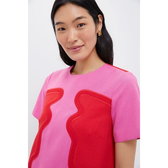 TUCKERNUCK Poppy and Hot Pink Placed Embroidery James Dress Size XL NWT - Picture 4 of 8